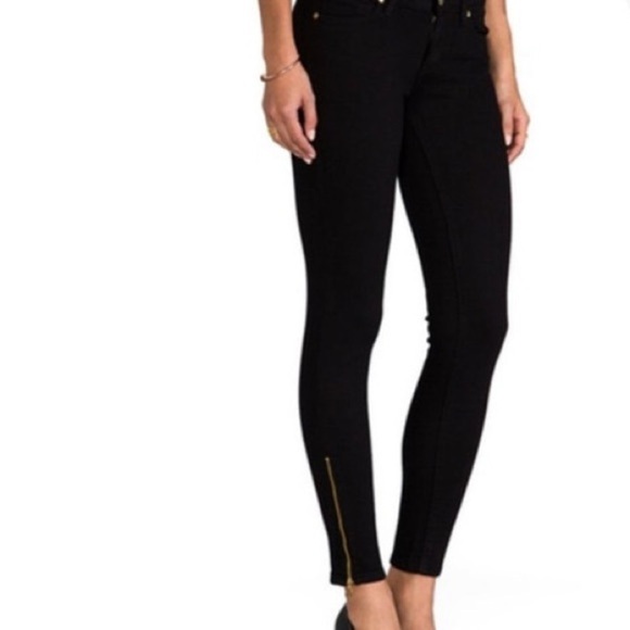 Paige Jeans Verdugo Ankle Zipper Black Shadow, Size 24 - Picture 2 of 13